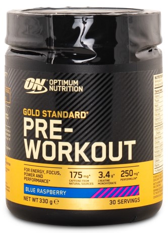 Miniatyrbild Optimum Nutrition Gold Standard Pre-Workout, Blue raspberry, 330 g
