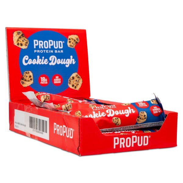 ProPud Protein Bar, Cookie Dough, 12-pack | Träningstillskott - Efter Träning - Proteinbars | Gymkraft