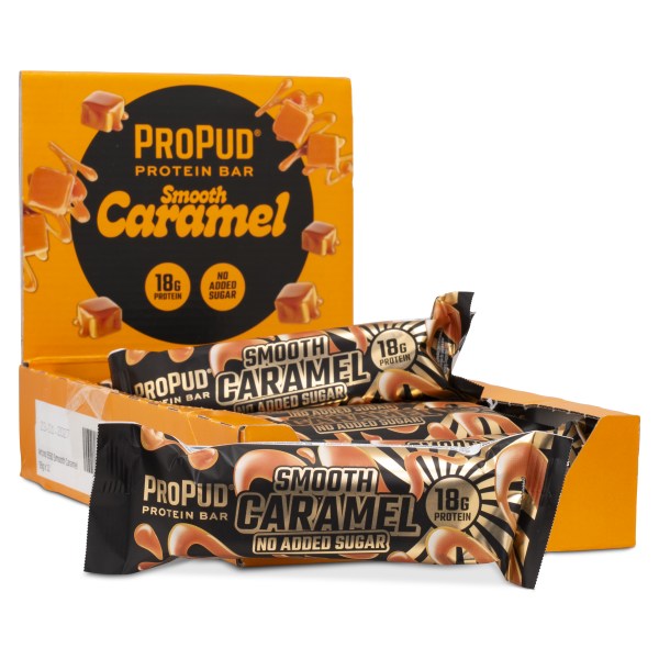 ProPud Protein Bar, Smooth Caramel, 12-pack | Träningstillskott - Efter Träning - Proteinbars | Gymkraft