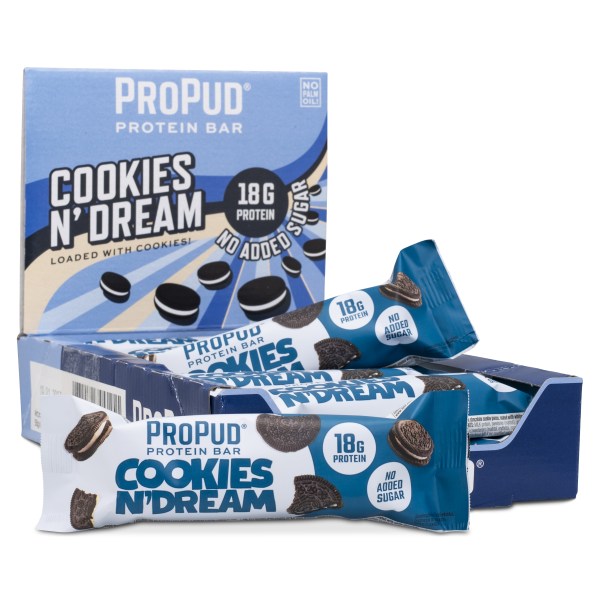 ProPud Protein Bar, Cookies n´ Dream, 12-pack | Träningstillskott - Efter Träning - Proteinbars | Gymkraft