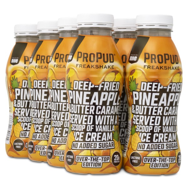 ProPud Protein Milkshake, Caramelized Pineapple, 8-pack | Träningstillskott - Efter Träning - Färdiga proteinshakes | Gymkraft
