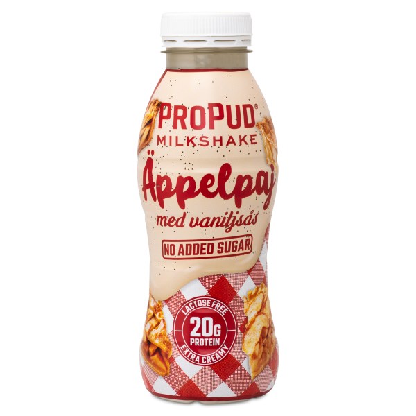 ProPud Protein Milkshake, Äppelpaj, 330 ml | Träningstillskott - Efter Träning - Färdiga proteinshakes | Gymkraft