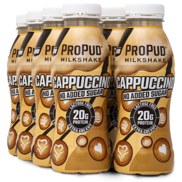 ProPud Protein Milkshake, Cappuccino, 8-pack | Träningstillskott - Efter Träning - Färdiga proteinshakes | Gymkraft