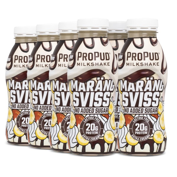ProPud Protein Milkshake, Marängsviss, 8-pack | Träningstillskott - Efter Träning - Färdiga proteinshakes | Gymkraft