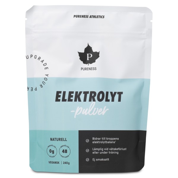 Pureness Elektrolytpulver, Naturell, 240 g | Träningstillskott - Under Träning - Vätskeersättning | Gymkraft