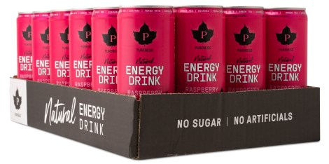 Miniatyrbild Pureness Natural Energy Drink Strong, Raspberry, 24-pack