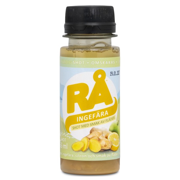 RÅ Ingefärsshot m Smak, Fläder, 65 ml | Livsmedel - Dryck - Frukt & Bärdryck | Gymkraft