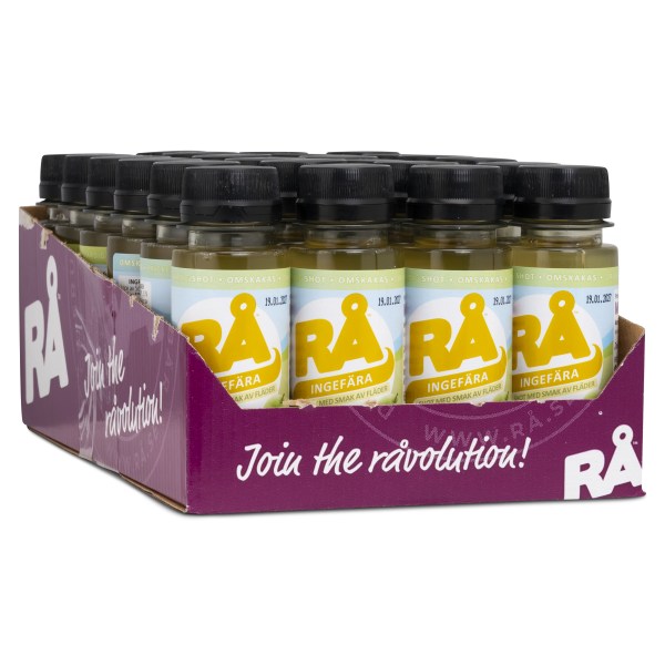 RÅ Ingefärsshot m Smak, Fläder, 24-pack | Livsmedel - Dryck - Frukt & Bärdryck | Gymkraft