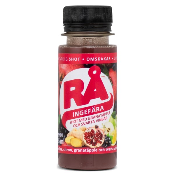 RÅ Ingefärsshot m Smak, Granatäpple, 65 ml | Livsmedel - Dryck - Frukt & Bärdryck | Gymkraft