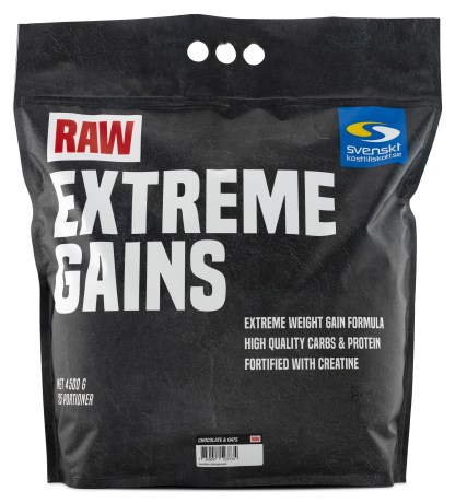Miniatyrbild RAW Extreme Gains, Chocolate & Oats, 4,5 kg