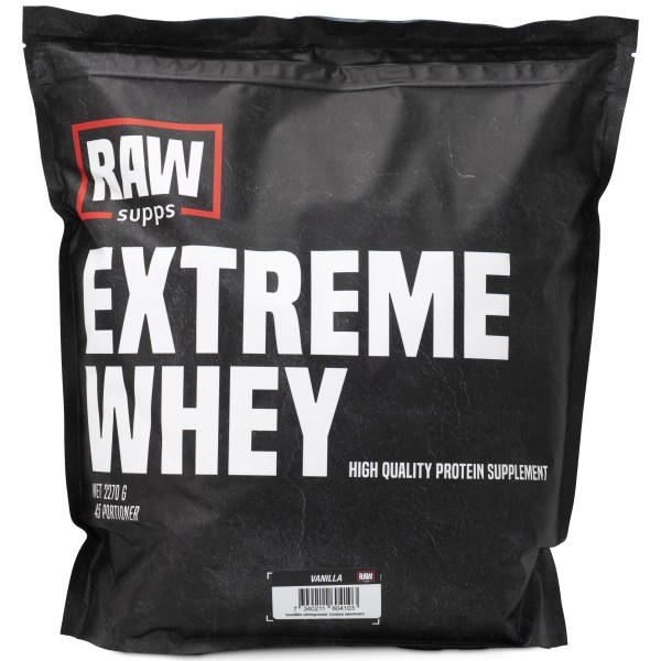 RAW Extreme Whey, Vanilla, 2,27 kg | Träningstillskott - Proteinpulver - Vassleprotein | Gymkraft