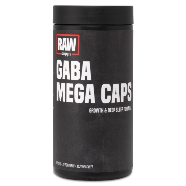 RAW GABA Mega Caps, 90 kaps | Hälsa - Sömn & Avslappning - Kosttillskott för sömn | Gymkraft