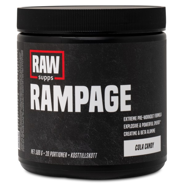 RAW Rampage, Cola Candy, 500 g | Träningstillskott - Före Träning - PWO | Gymkraft