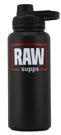 Miniatyrbild RAW Supps Insulated Sports Bottle, 960 ml, Black