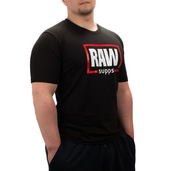 RAW SUPPS Logo Tee, XXXL, Black