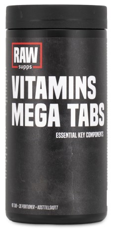 Miniatyrbild RAW Vitamins Mega Tabs, 90 tabl