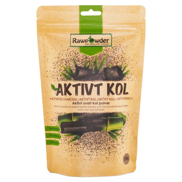 RawPowder Aktivt Kol Pulver 100 g