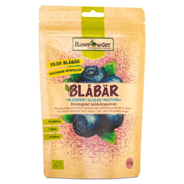 RawPowder Blåbärspulver EKO 125 g