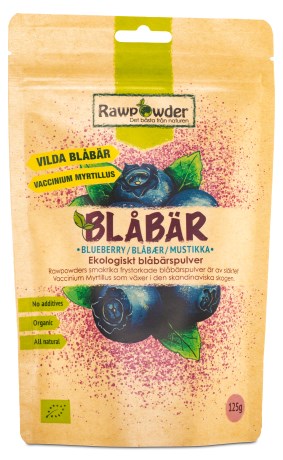 Miniatyrbild RawPowder Blbrspulver EKO, 125 g