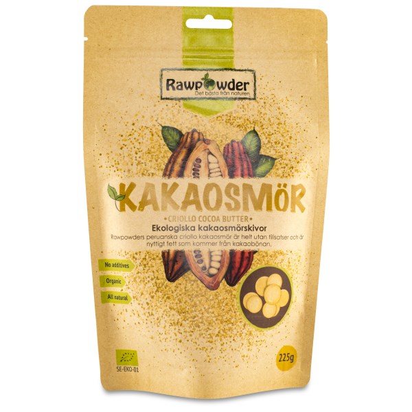 RawPowder Kakaosmör Skivor 225 g