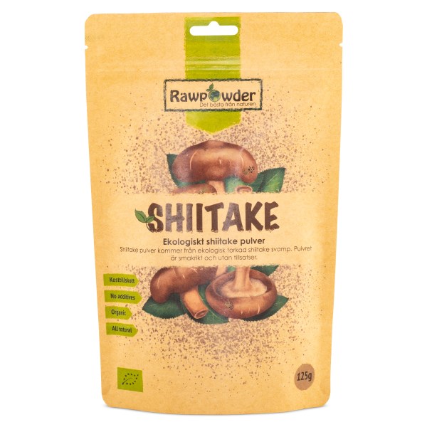 RawPowder Shiitake-pulver EKO 125 g
