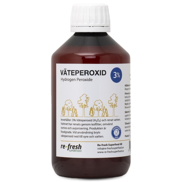 Re-fresh Superfood Väteperoxid 3%, 300 ml | Träning & Tillbehör - Övriga Tillbehör - Kroppsvård & Hårvård | Gymkraft