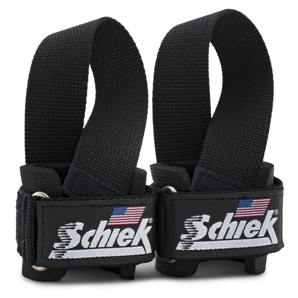 Schiek Power Lifting Straps, One size, Black