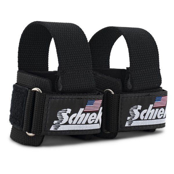 Schiek Power Lifting Straps +Dowel One size Black