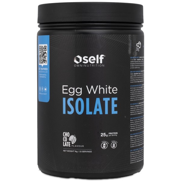 Self Omninutrition Egg White Isolate, Chocolate, 1 kg | Träningstillskott - Proteinpulver - Äggprotein | Gymkraft