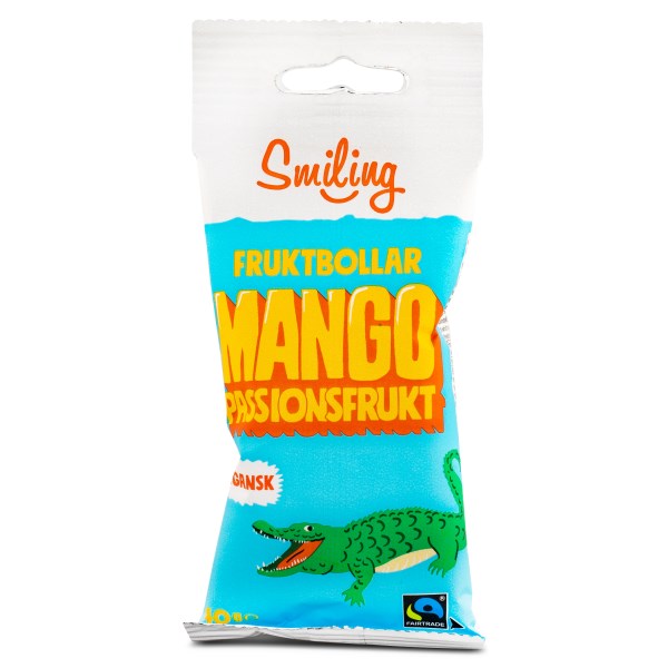 Smiling Fruktbollar Mango/Passion Fairtrade 40 g
