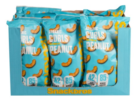 Miniatyrbild Snackbros Organic Curls, Peanut, 12-pack
