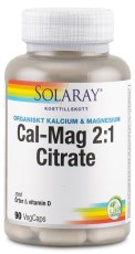 Miniatyrbild Solaray Cal-Mag 2:1 Citrate - Kort Datum, 90 kaps