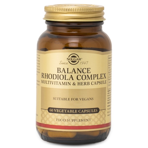 Solgar Balance Rhodiola Complex, 60 kaps | Träningstillskott - Före Träning - Adaptogener | Gymkraft