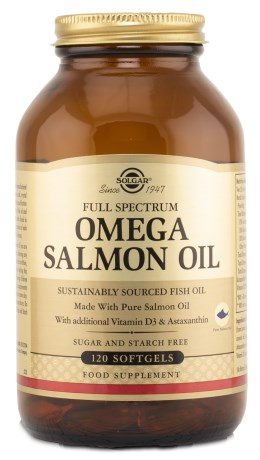Miniatyrbild Solgar Full Spectrum Omega Salmon Oil, 120 Softgels