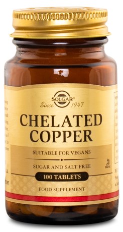 Miniatyrbild Solgar Kelaterad Koppar, 100 tabl