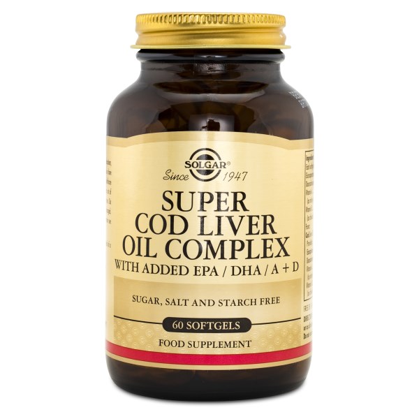 Solgar Super Cod Liver Oil Complex, 60 kaps