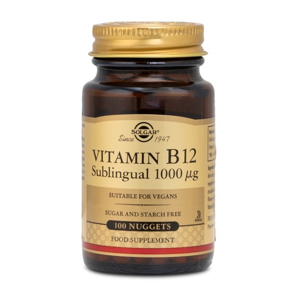 Solgar Vitamin B12 1000 mcg, 100 tabl | Vitamin & Mineraltillskott - Vitaminer - B-vitamin | Gymkraft