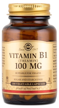 Miniatyrbild Solgar Vitamin B1 100 mg, 100 kaps