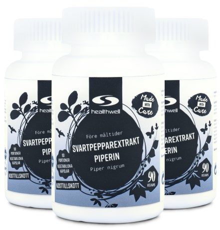 Miniatyrbild Svartpepparextrakt Piperin - Kort datum, 270 kaps