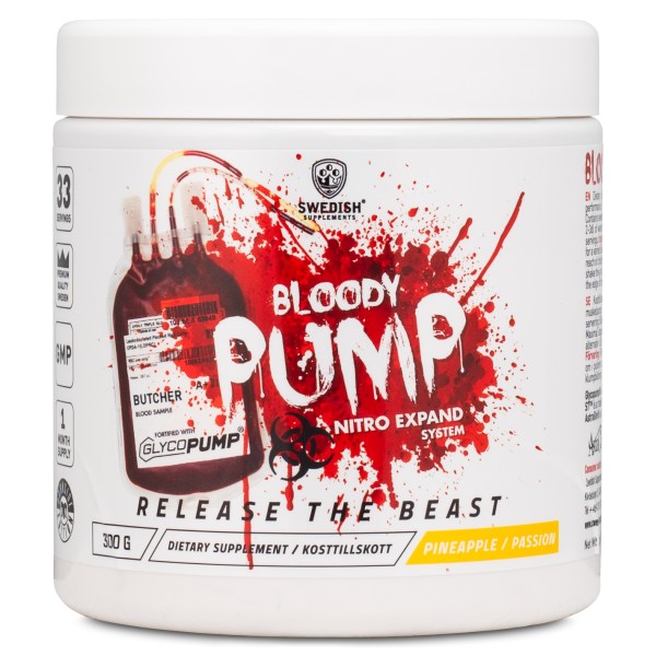 Swedish Supplements Bloody Pump, Pineapple Passion, 300 g | Träningstillskott - Före Träning - PWO | Gymkraft