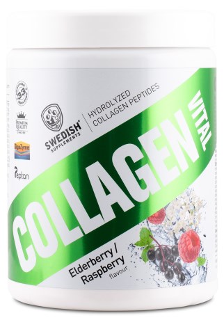 Miniatyrbild Swedish Supplements Collagen Vital, Elderberry/Raspberry, 400 g
