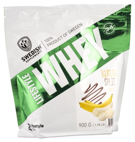 Miniatyrbild Swedish Supplements Lifestyle Whey, 900 g, Banana Split