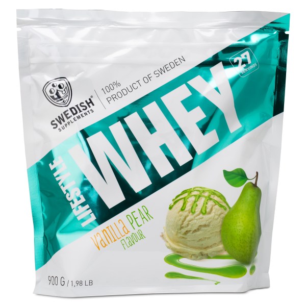 Swedish Supplements Lifestyle Whey, 900 g, Vanilla Pear | Träningstillskott - Proteinpulver - Vassleprotein | Gymkraft