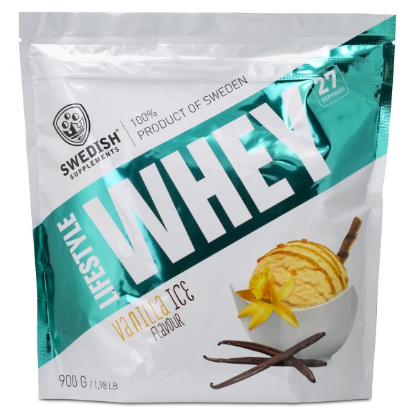 Swedish Supplements Lifestyle Whey, 900 g, Vanilla Ice | Träningstillskott - Proteinpulver - Vassleprotein | Gymkraft
