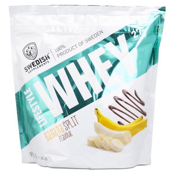 Swedish Supplements Lifestyle Whey, 900 g, Banana Split | Träningstillskott - Proteinpulver - Vassleprotein | Gymkraft