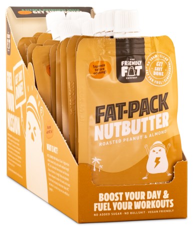 Miniatyrbild The Friendly Fat Company Fat-Pack Nutbutter, Peanut & Almond, 12-pack