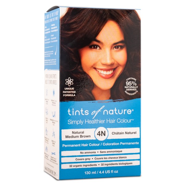 Tints of Nature Natural Medium Brown 4N 130ml