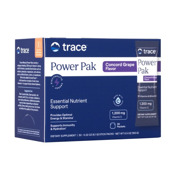 Trace Minerals Electrolyte Stamina Power Pak, Concord Grape, 30-pack