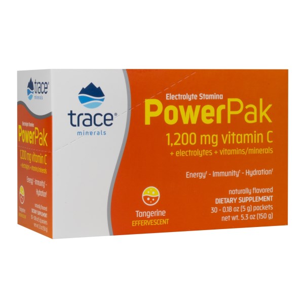 Trace Minerals Electrolyte Stamina Power Pak, Tangerine, 30-pack