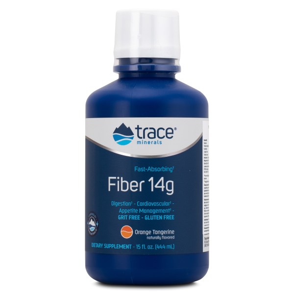Trace Minerals Liquid Fiber 14g, Orange Tangerine, 444 ml